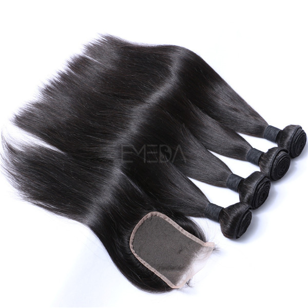 20 inch weft hair extensions bundles with closure YJ223